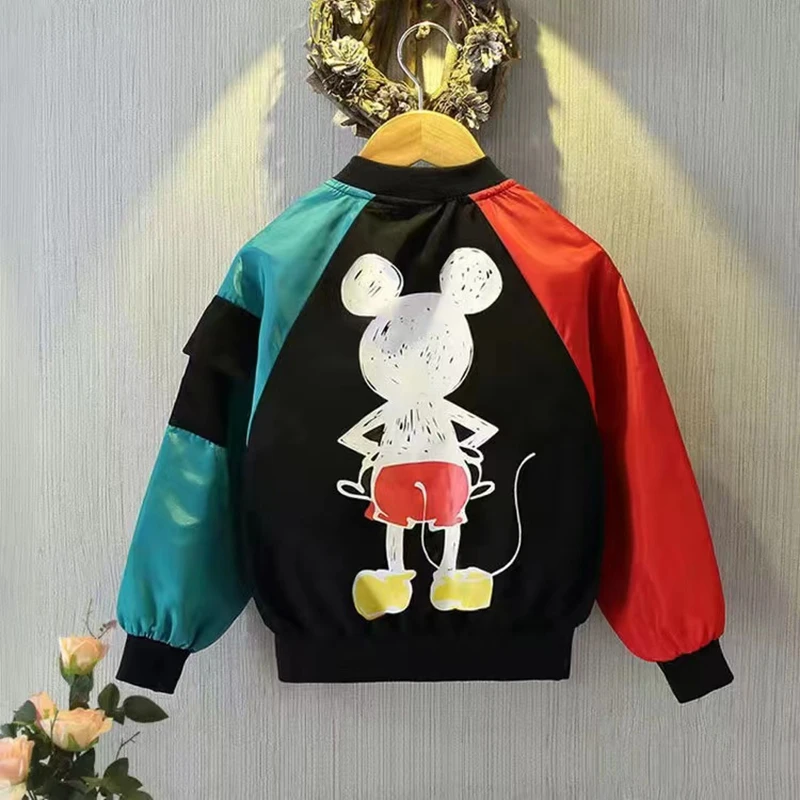 Outerwear & Coats hot Autumn Children's Cartoon Mickey Minnie Spiderman Elsa Jacket Spring Baby Boy Girl Outing Clothes Kid Zipper Outwear Hooded 1-8Y best wool coats