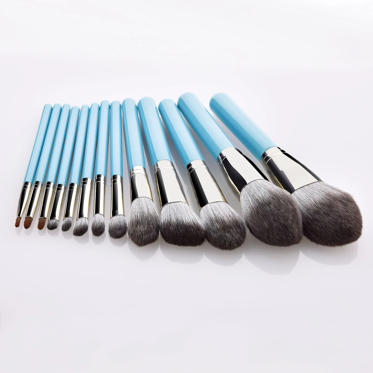 13Pcs Professional Makeup Brush Set Advanced Blue Loose Concealer Eye Shadow Eyebrow Refreshing Makeup Brush Beauty Makeup Tools