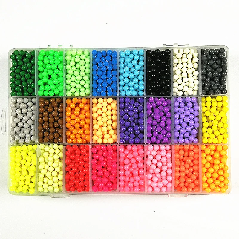 

Hot Selling Water Mist Magic Beads Set 24 Color Water Mist Fight Beans Send Tool Accessories Handmade DIY Jigsaw Puzzle