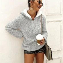 Женские толстовки с капюшоном, Осенние Топы, пуловеры, одноцветные, с длинным рукавом, велюровые толстовки, теплые, утолщенные, женская одежда, спортивные пальто