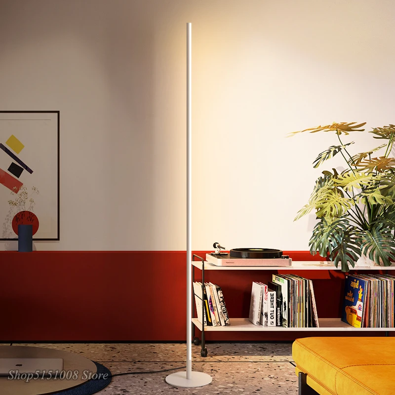 Скандинавский минималистичный светодиодный Современные Напольные лампы светодиодный стоячие лампы для гостиной черный/белый металлический светильник Lamparas домашний декор светильники