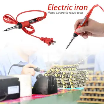 

80W Electric Soldering Iron Adjustable Temperature Iron Solder Repair Kit 220V Tips Rework Welding Tool LCD 110V Digital Di C0N3