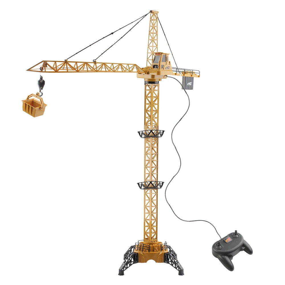 Радиоуправляемый башенный кран, 6 каналов, 128 см, 680 градусов, модель подъемника, 2,4 г, пульт дистанционного управления, строительный кран, игрушка со звуком, светильник для детей, подарок