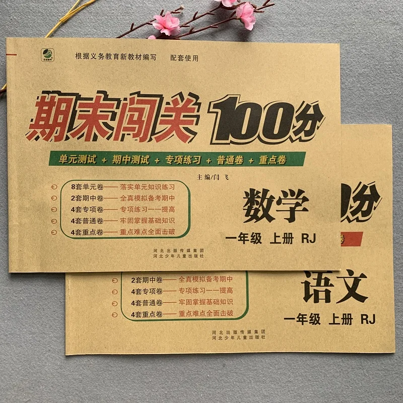 

2 Books New Version Chinese Mathematics Test Paper Teach Language And Mathematics Textbook Workbooks Standard Volume books