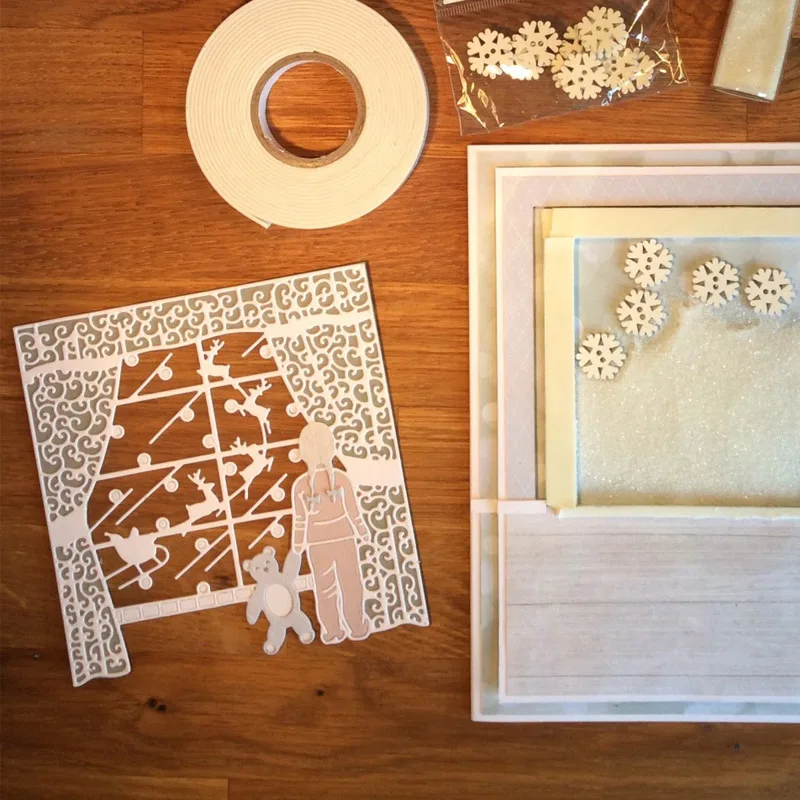 Металлические режущие штампы для скрапбукинга и изготовления карт в стиле Санта