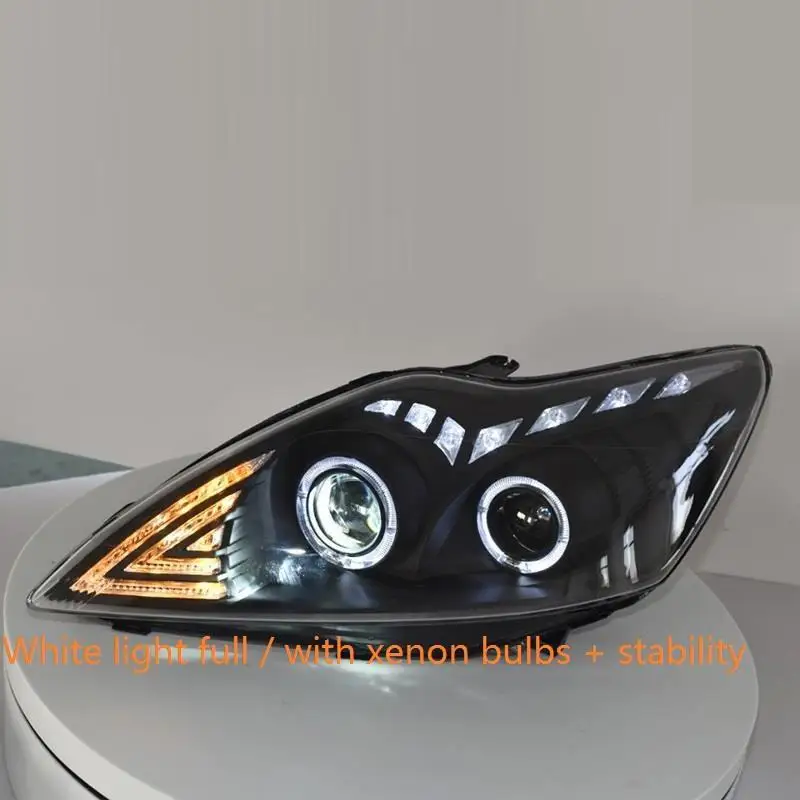 Дневной Cob Стайлинг аксессуар для бега лампа Neblineros Led Para Auto Assessoires фары автомобиля фары в сборе 09 для Ford Focus - Цвет: MODEL H