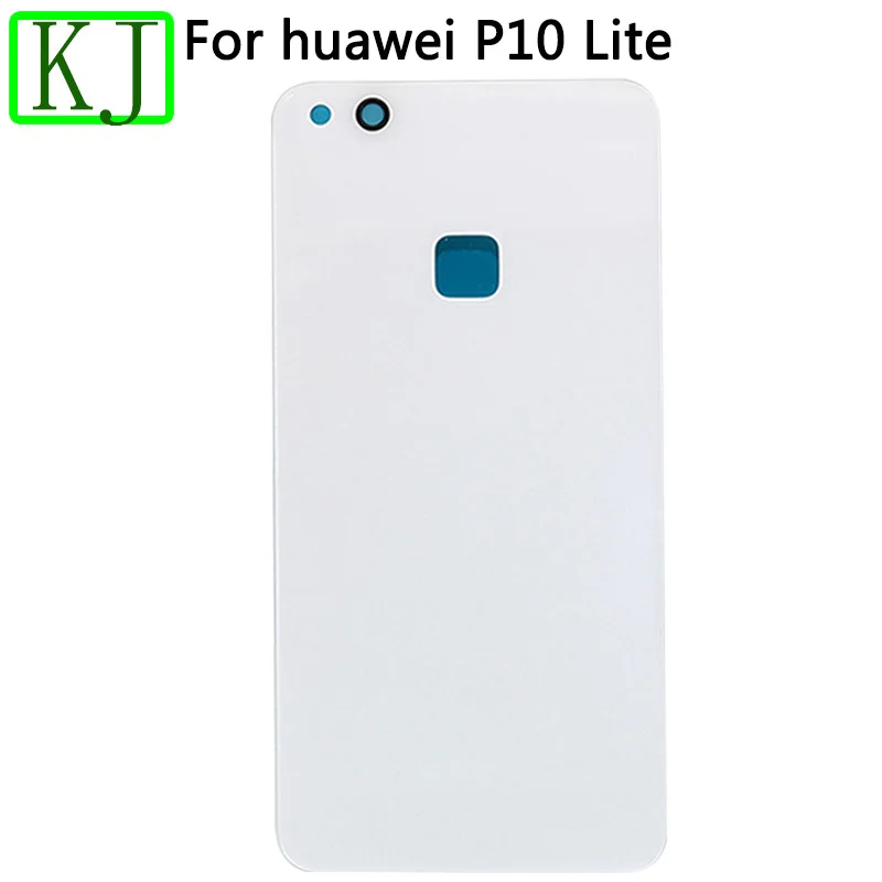 Для HUAWEI P10 Lite крышка батареи Задняя стеклянная дверная панель с клеем для P10 lite задняя крышка Корпус чехол - Цвет: White