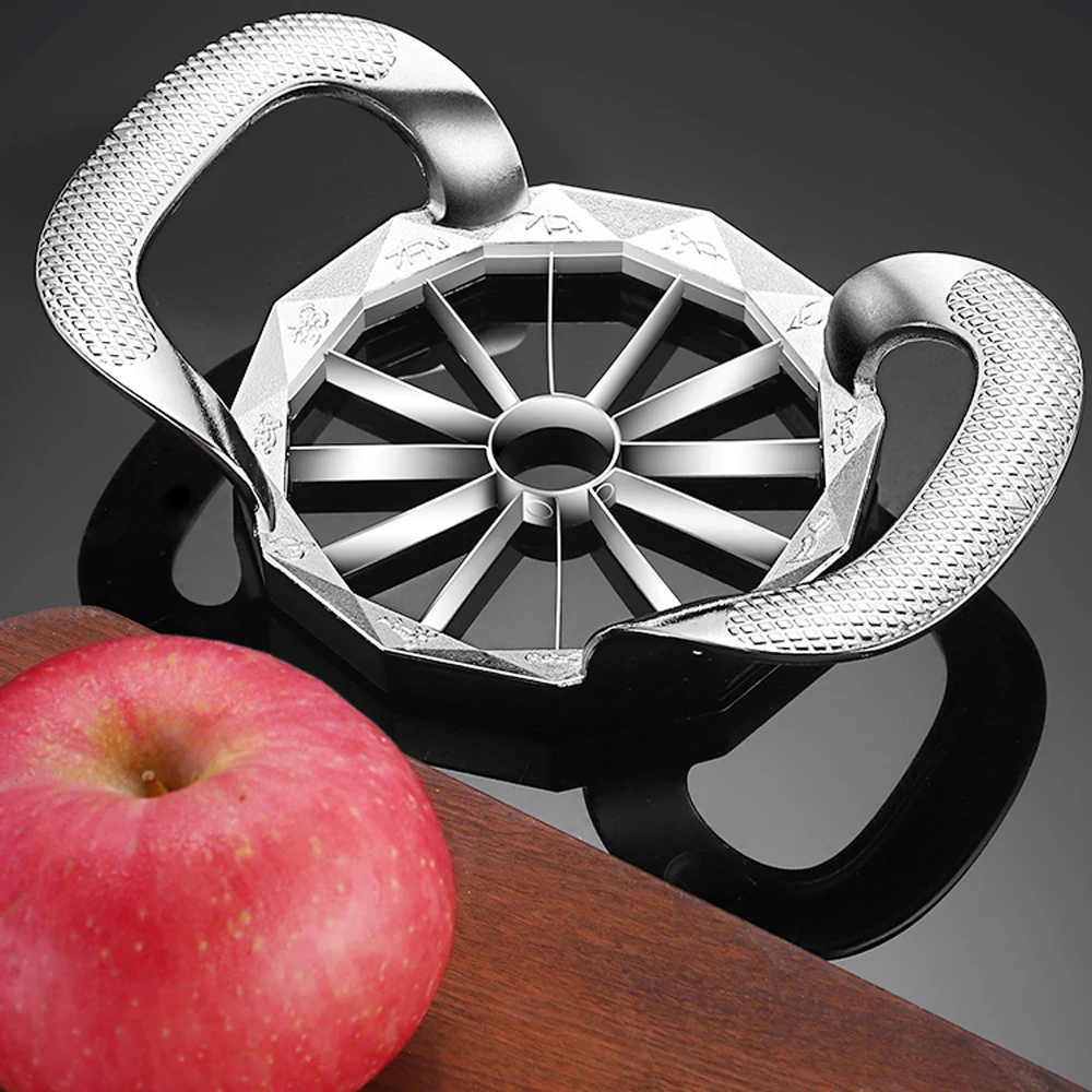 Apple Cutter Zinc Alloy Anti-slipping handle Fruit Slicer Corer Pear Melon Divider Kitchen Tool for Home