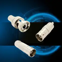 Connecteur de câble BNC mâle à RAC femelle/BNC mâle à RCA mâle/adaptateur BNC à BNC femelle pour système de caméra de vidéosurveillance T6I6 1 pièce 