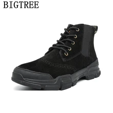 Ботинки с перфорацией типа «броги» из натуральной кожи; мужские Ботильоны; Мужская обувь; ботинки-дезерты; Мужская обувь; botas chelsea hombre erkek bot ayakkabi zapatos