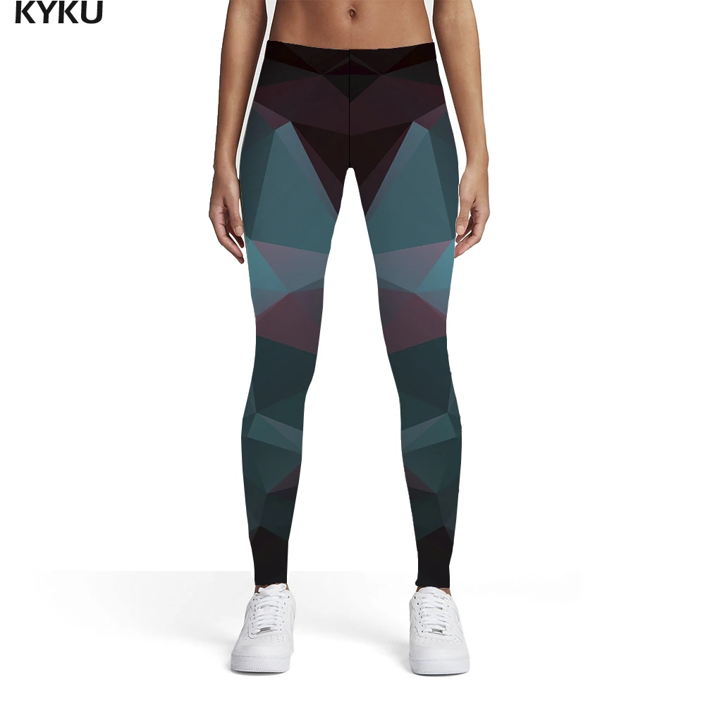 amazon leggings KYKU Cube Leggings Women Geometry Elastic Green Trousers Novel Sexy Womens Leggings Pants Jeggings Slim Skinny Pencil fabletics leggings Leggings