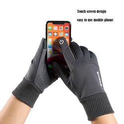 Ski Non-slip Touch Screen Gloves Winter Motormobile Riding Fleece Warm Waterproof Snow Windproof Camping Outdoor Sport One Size