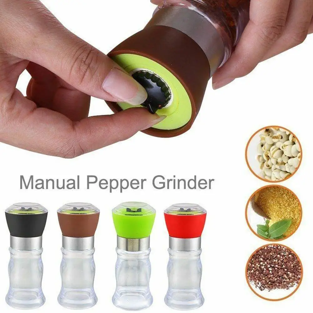

Portable Manual Hand Twist Pepper Mill Spice Salt Grinder Kitchen Grinding Tool