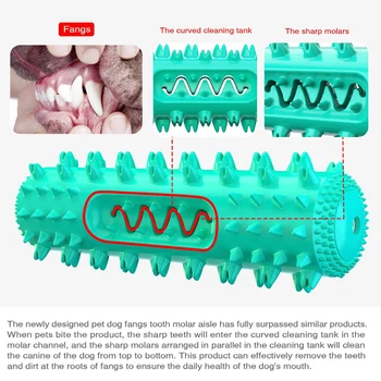 Dog Molar Toothbrush Toys Chew Cleaning Teeth Elasticity Soft Puppy Dental Care Extra-tough Pet Cleaning Toy Supplies Dog toys 2