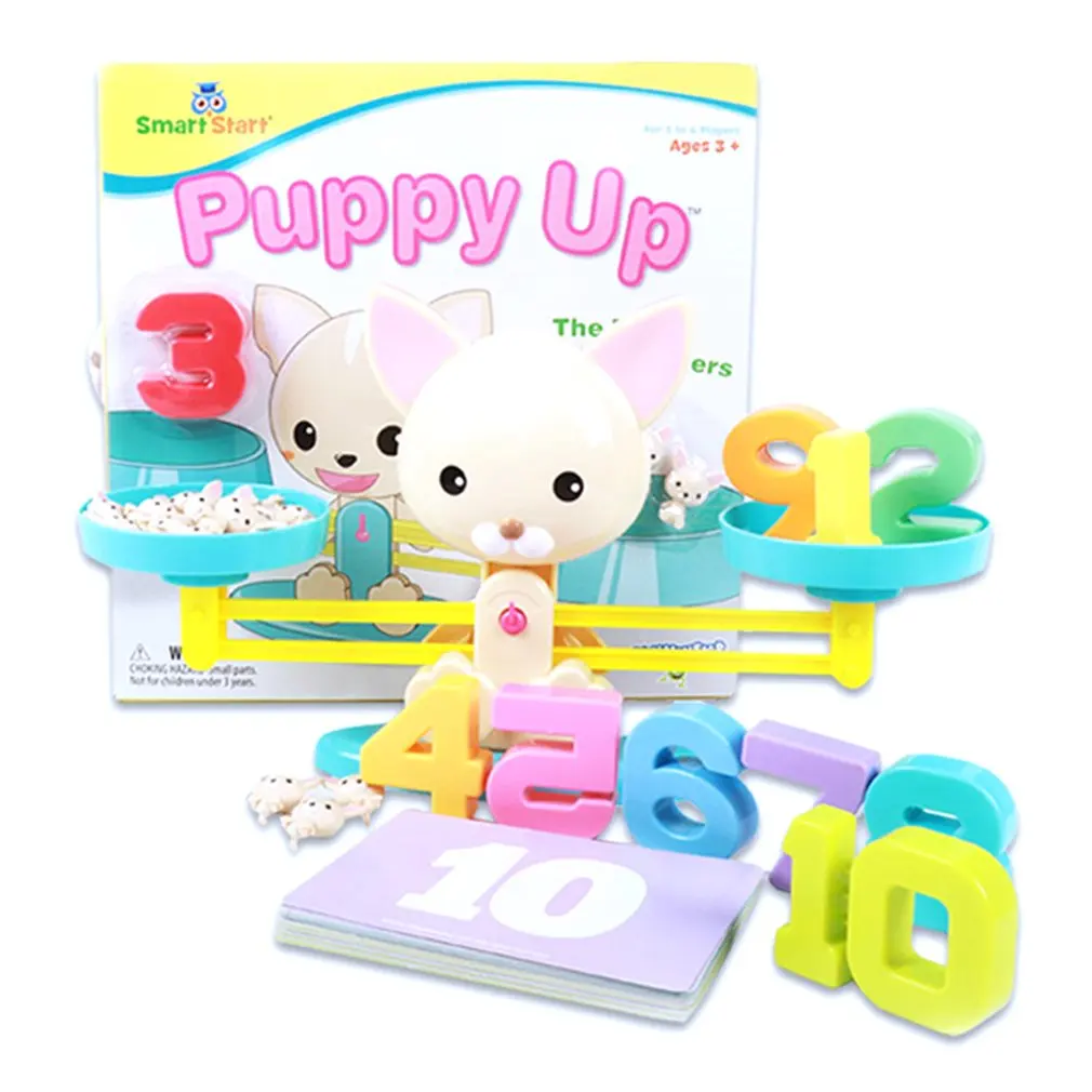 white puppy Мультяшные животные, баланс ребенка, раннее обучение, просветление, цифровые настольные весы, развивающие игрушки - Цвет: white puppy
