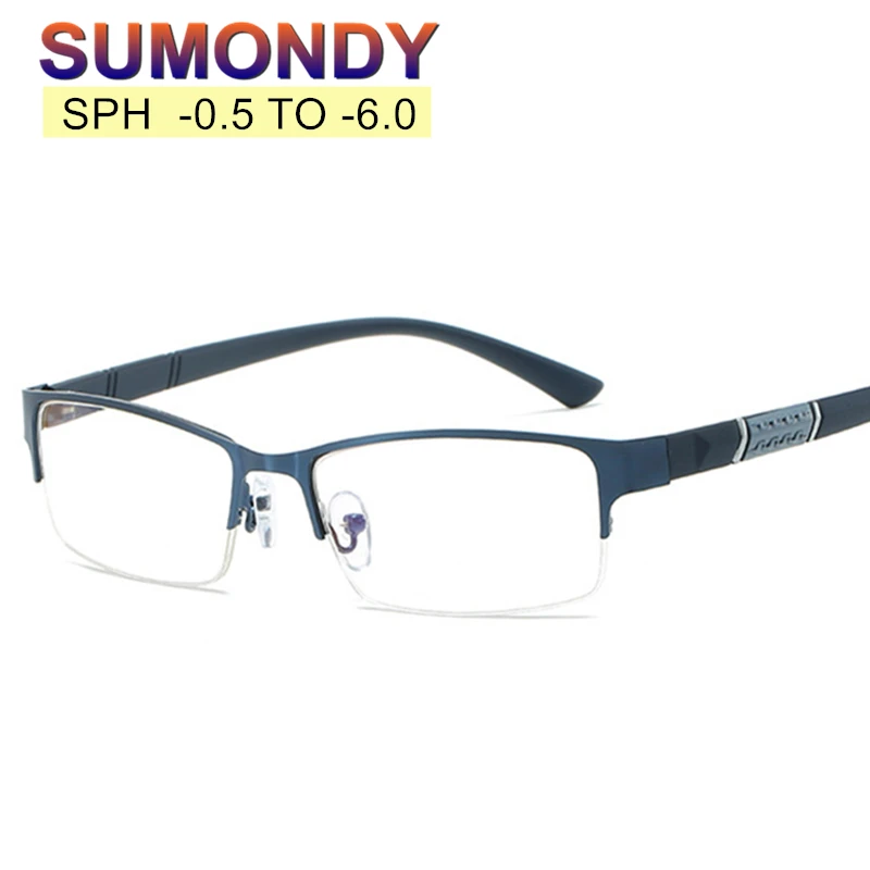 SUMONDY очки для близорукости SPH от 0 до-6,0 для женщин и мужчин полуоправа очки для близоруких с диоптрией конечный продукт UF56