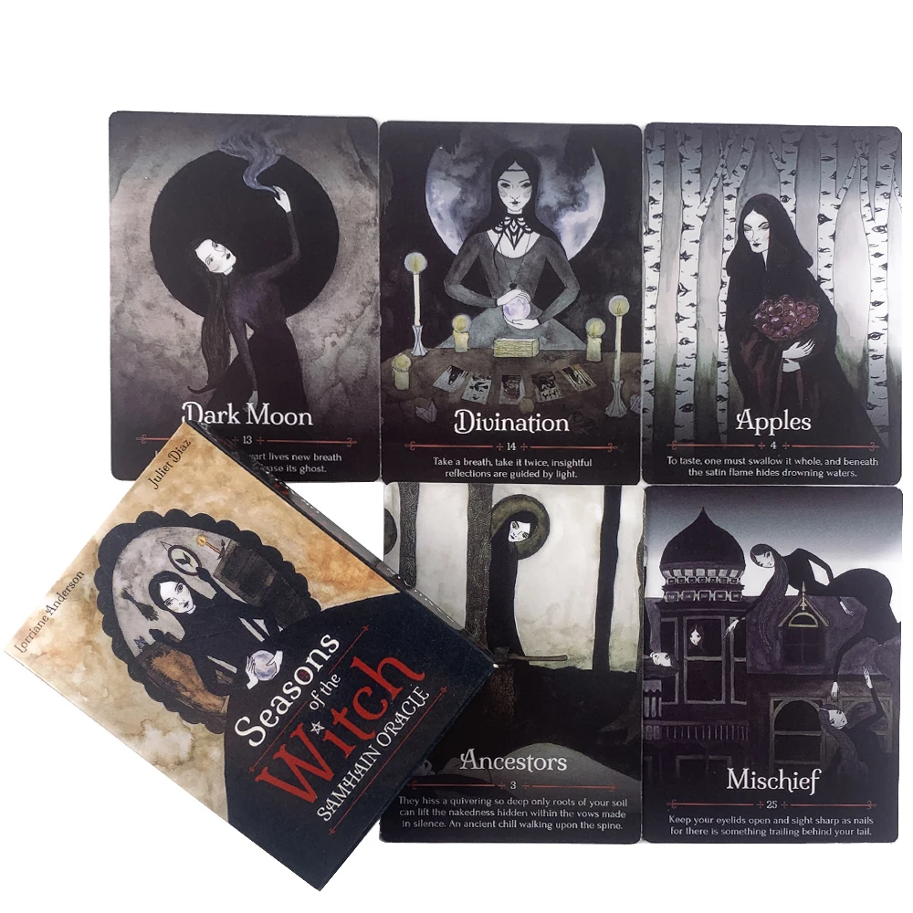 Времена ведьмы Таро карты Alchemy чакра ведьма поставки карточных игр Темный уход
