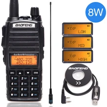 Baofeng UV-82 Plus 8 Вт Высокая мощность Двухдиапазонная рация VHF/UHF 10 км длинный диапазон UV82 двухстороннее Ham CB Любительское портативное радио