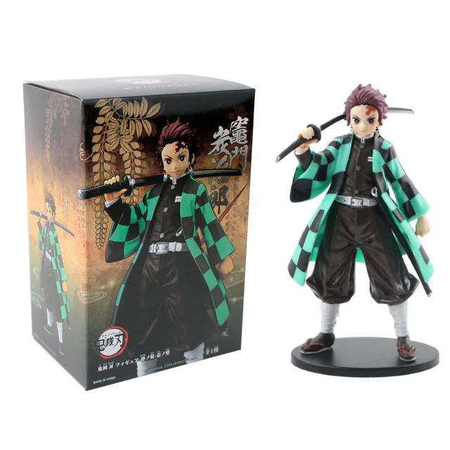 Anime Demon Slayer Figure Kamado Tanjirou Nezuko Action Figures PVC Model Toys Zenitsu Figurine Inosuke Kimetsu No Yaiba Figura Tanjirou With box