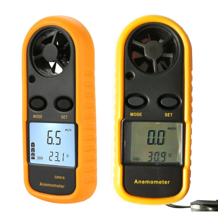 Новый мини ЖК-измеритель скорости ветра, измеритель скорости воздуха, цифровой анемометр-термометр BN99