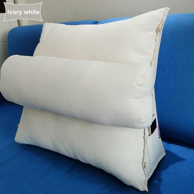 Oreiller De Dossier Triangulaire Pour Lit De Bebe Coussin De Soutien De Dos A Grande Cale Coussin De Chevet En Coton Et Lin Oreiller De Lecture Pour Television Aliexpress