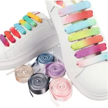 1 paire de lacets dégradés à la mode, pour baskets décontractées, chaussures arc en ciel, accessoires de chaussures 
