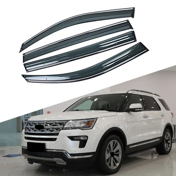 

For FORD Explorer U502 2011-2019 Car Window Sun Rain Shade Visors Shield Shelter Protector Cover Trim Frame Sticker Accessories