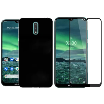 

For Nokia 2.3 Case Soft TPU Case with Full Coverage Tempered Glass For Nokia 2.3 TA-1211 TA-1214 TA-1206 TA-1209 6.2inch Couqe