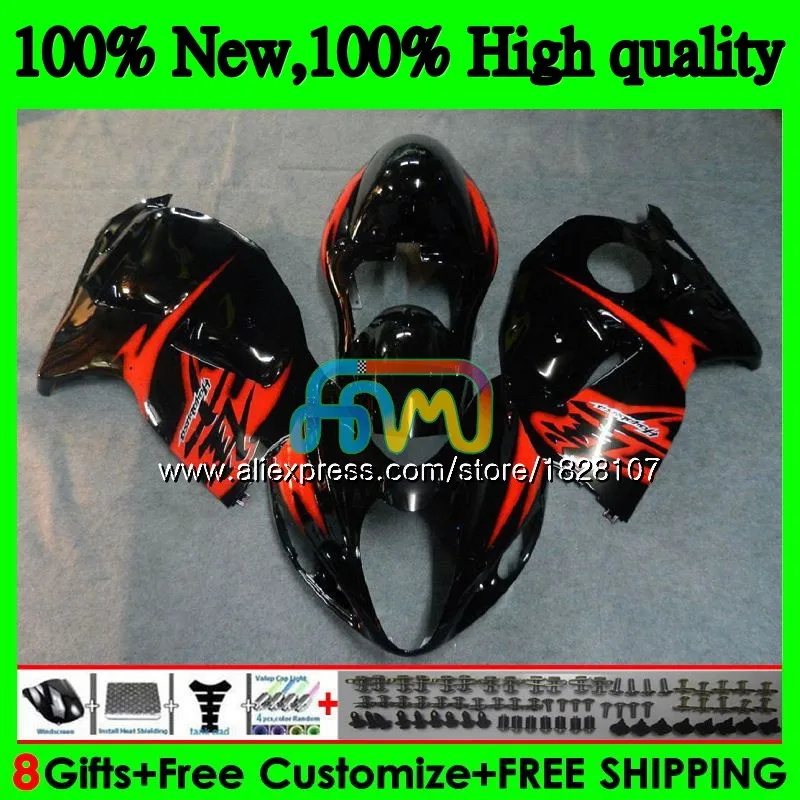GSXR-1300 для SUZUKI Hayabusa GSXR1300 96 черного и красного цвета 02 03 04 05 06 07 49BS. 85 GSXR 1300 2002 2003 2004 2005 2006 2007 обтекатель - Цвет: No. 1