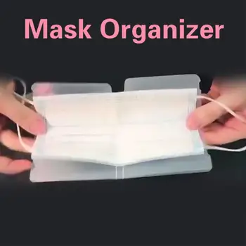 

Mask Make Up Organizer Foldable Dustproof Face Masks Folder Clip Safe Disposable Mask Storage Box Case Organizador Rangement