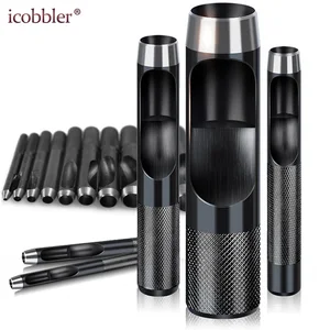 1-25 мм Круглый стальной кожаный инструмент для рукоделия, дырокол, инструмент, резак, рабочий пояс, ремень, пояс, ремешок для часов, пластиковый деревянный, сделай сам, Дырокол - изображение