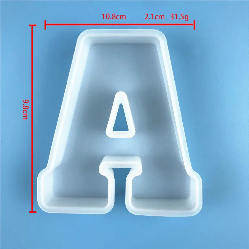 10/16CM 26 Letter Molds Big Size 10CM Alphabet Resin Pendant Craft