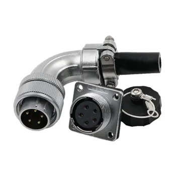 

Industrial Waterproof IP67 Connector M20 2 3 4 5 6 7 9 12 Pin Panel Mounts Bend Winding Male Plug Multi Core Electrical Adapter