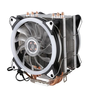 

DELEFUN CPU Cooler 4 Pure Copper 12cm Heat Pipe Cooling Tower Cooling System Two 12cmCPU Cooling Fan CPU Radiator ForAMD