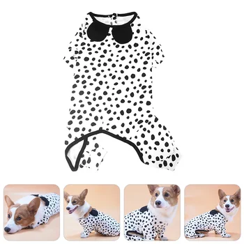 

Cotton Pet Clothes Fashion Black Dot Design Puppy Pajamas Pet Sleepwear