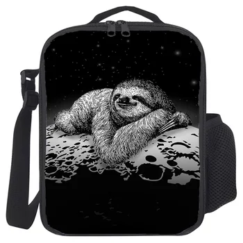 

Portable Lunch Bag For Women Kids Men Sloth Moon Lazy Insulated Box Tote Bag Thermal Cooler Food Bag