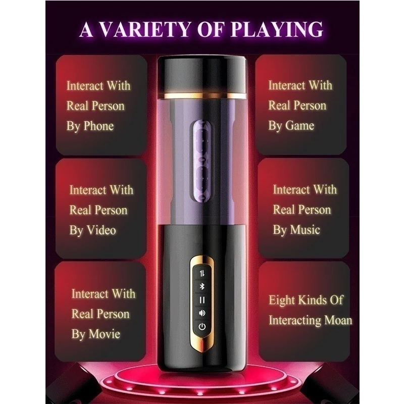 Мужской мастурбатор для мужчин bluetooth взаимодействует с телефоном Автоматическая