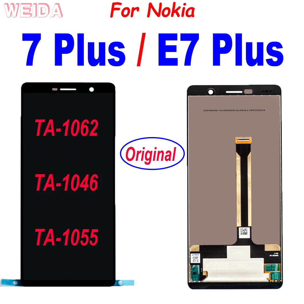 6.0 "Per Nokia 7 Plus Lcd Ta-1062 Ta-1046 Ta-1055 Display Lcd Touch Screen Digitizer Assembly Per Nokia E7 Plus Schermo Lcd