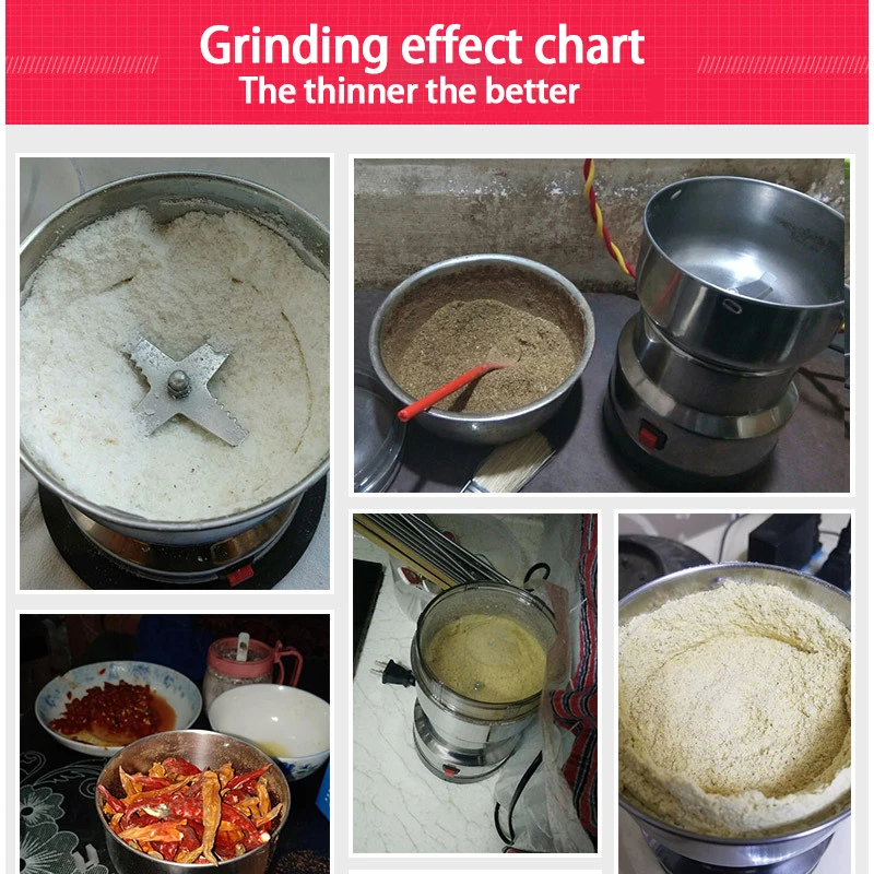 Mini Electric Grinder Household Ultrafine Baby Food Pulverizer Coffee Grinder Spice Pepper Grain Mill 4 Blades 110/220V