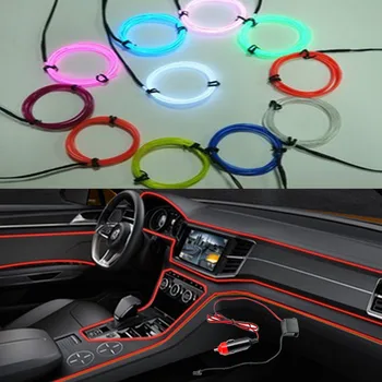 

Car Interior LED EL Wire Rope Tube Line strip For Ford Fiesta and for Peugeot 206 207 208 307 308 407
