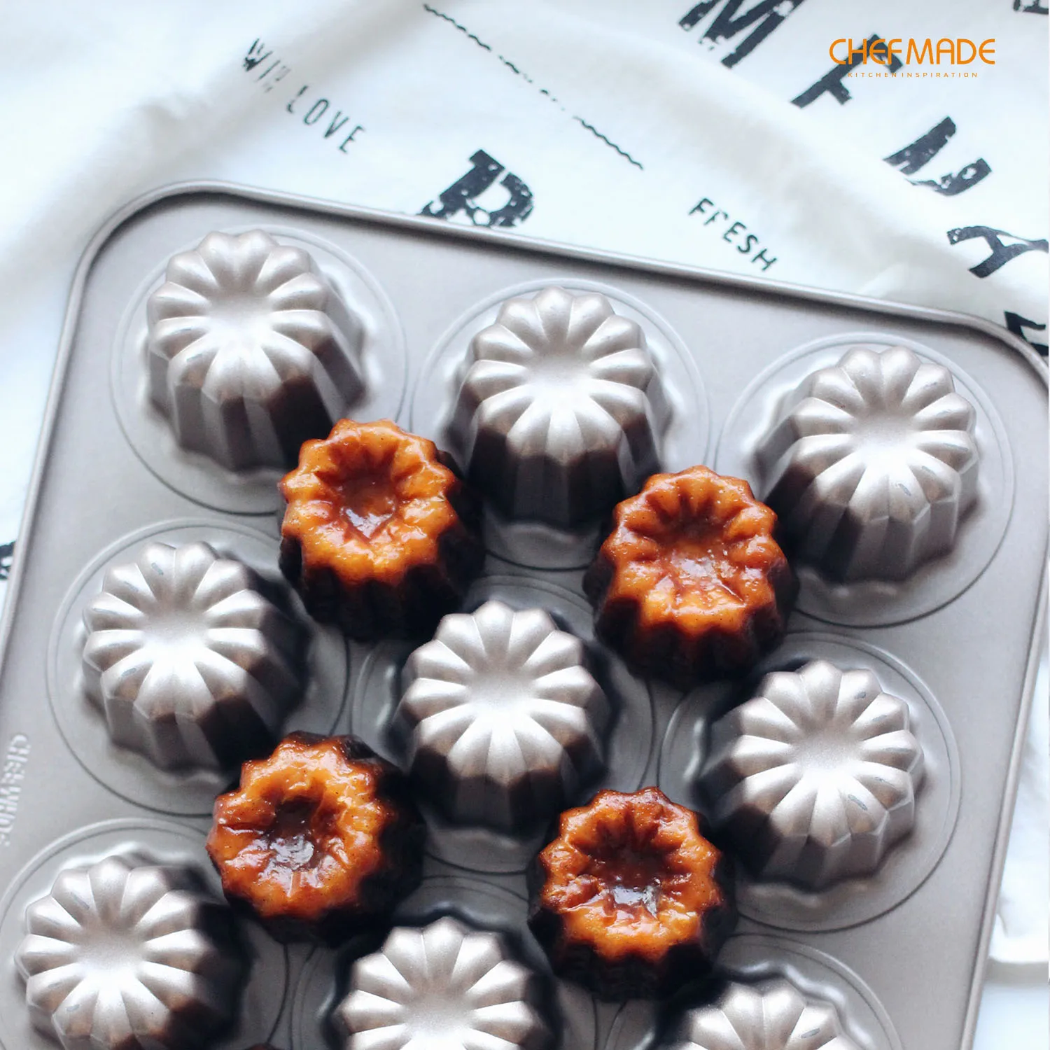 Форма для кексов CHEFMADE 12 полостная антипригарная сковорода хлеба Cannele одобренная