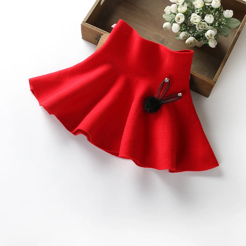 TONGMAO Girls skirts autumn and winter new children's princess TUTU knitting mini skirt baby child short skirt wear