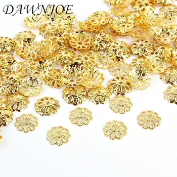 

Gold/Silver 7/8.3 mm Flower Hat Bead Cap DIY Jewelry Accessories Bottom Support Golden Petals Making Bracelet Jewelry Fi
