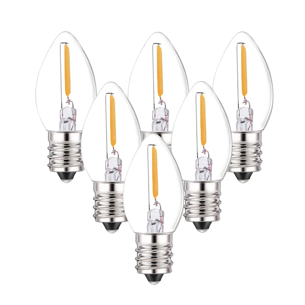 1pcs/10pcs E12 Candelabra C7 Base LED Light bulb 64-2835 Ceramics 5W White/Warm 