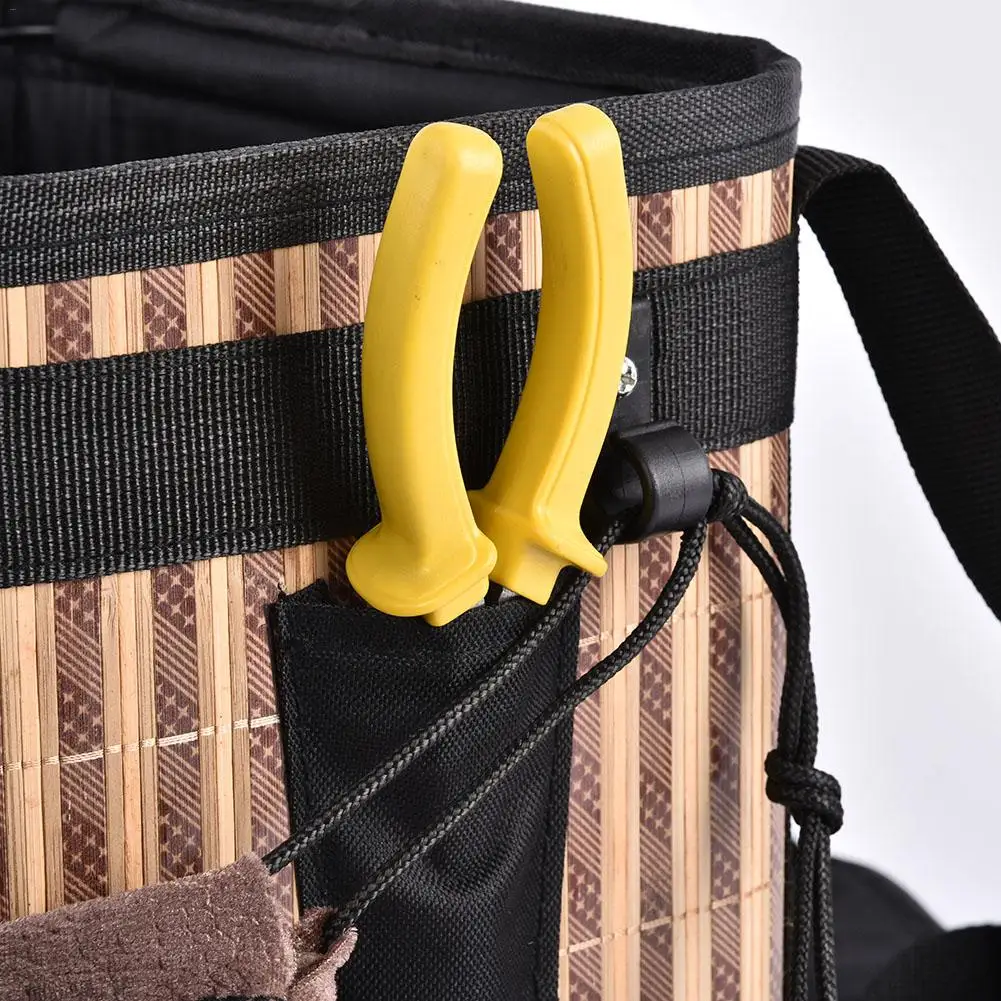 Large Bamboo Basket Fruit Vegetable Harvest Picking Apron Collapsible Bucket for Farmer Collect Collection Tools