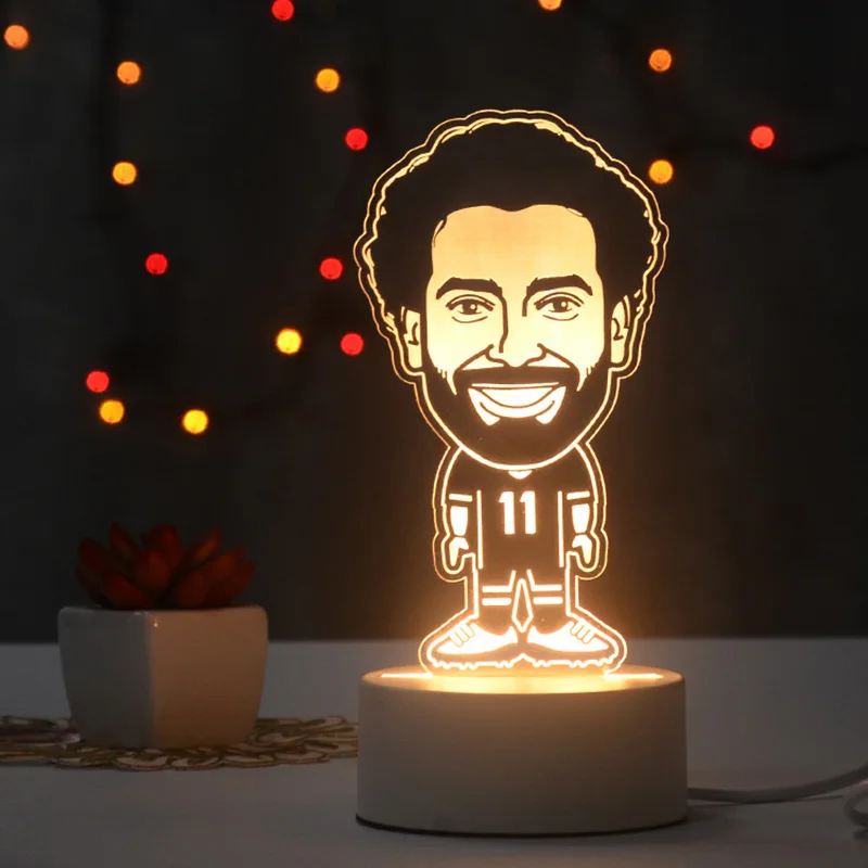 Футбол Спорт Клуб Команда орнамент футбол Сувенир куклы ночник - Цвет: Salah
