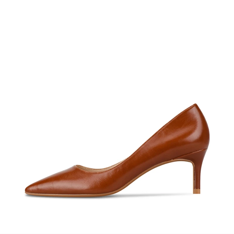 G\u0026Zaco Brown Matte Low Heels Shoes 