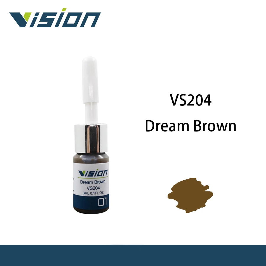

Vision VS204Dream Brown 3ml Permanent Makeup Color Microblading Pigment Eyebrow Tattoo Ink Set Permanent Lipstick Tattoo & Body
