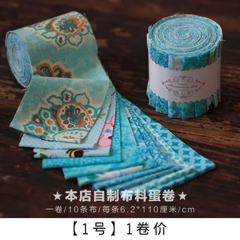 

ZAKKA Colorful Design Fabric Cotton Jelly Rolls Strips Quilting Patchwork DIY Dolls Sewing Craft no Repeat Design Tissus