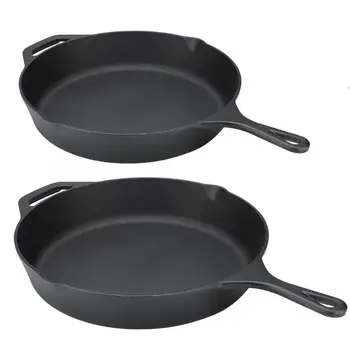 

Kitchen Iron Cookware Non-stick Cooking Frying Baking Pan with Handle Cookware Kitchen Tools